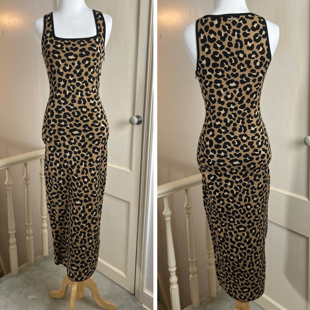 MICHAEL KORS • Leopard Jacquard Midi Dress